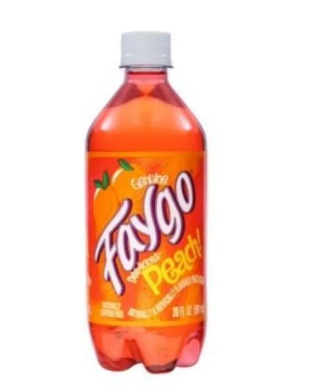 Faygo Peach Soda Pop, 20 Oz Bottles, Quantity of 10