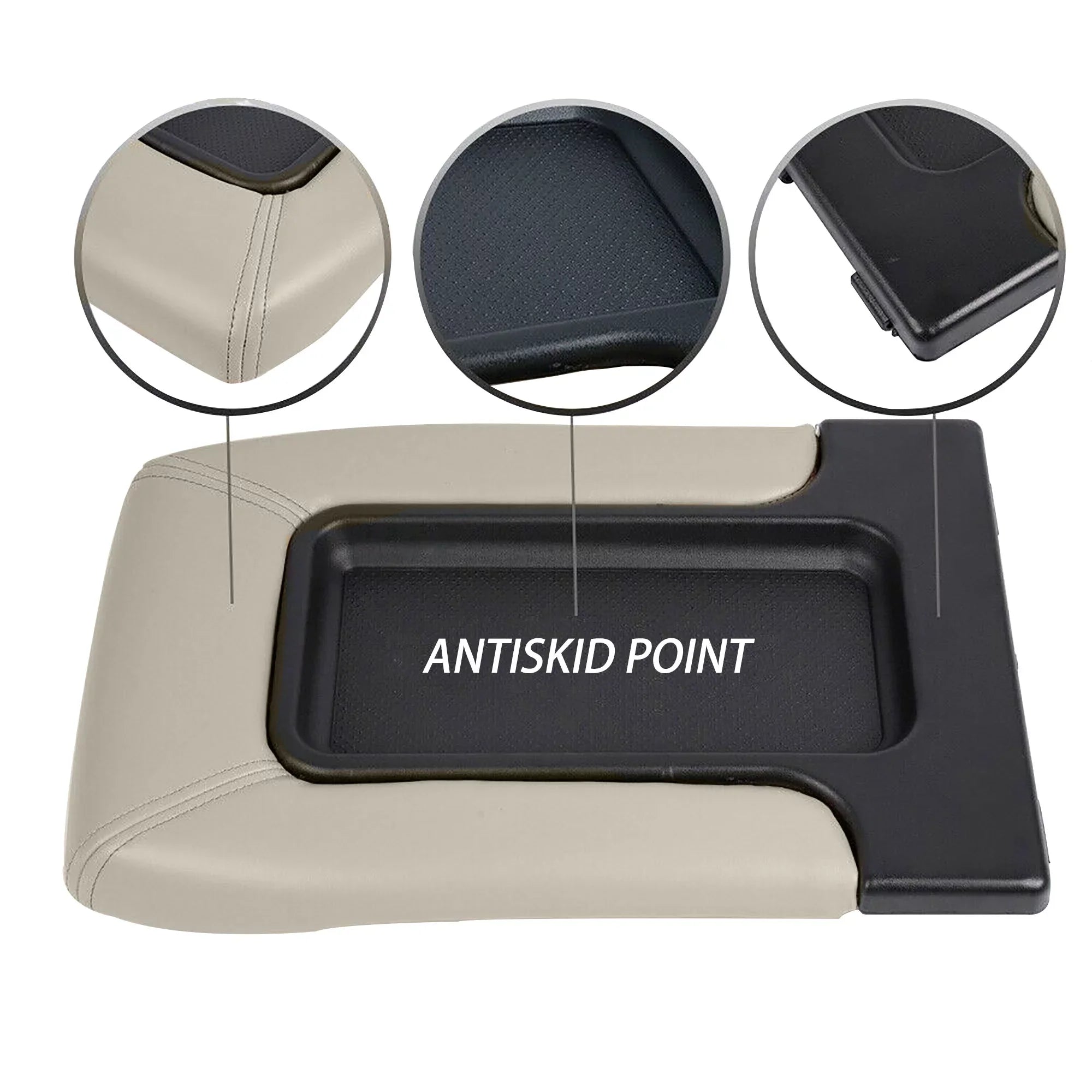 Gray Center Console Lid Kit Arm Rest Latch For Cadillac Escalade 2002-2006 For Chevrolet Avalanche Silverado 1500 2500 GMC Sierra 1500 Yukon XL 2001-2007