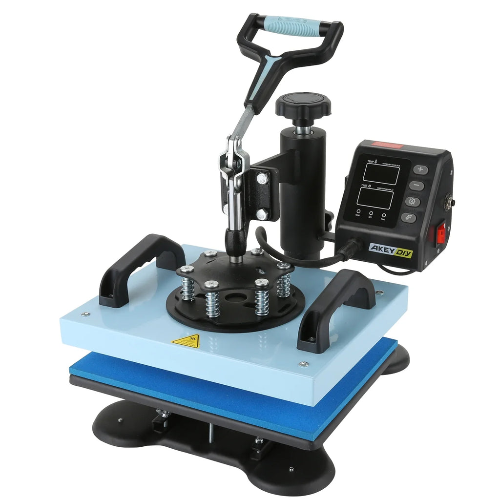 Qhomic 12x10in Heat Press Machine Digital Precise LCD Control Printing Sublimation, Heat Transfer Machine with 360 Degree Swivel Away Printing Transfer for DIY T-shirts, Tote Bags, Mats