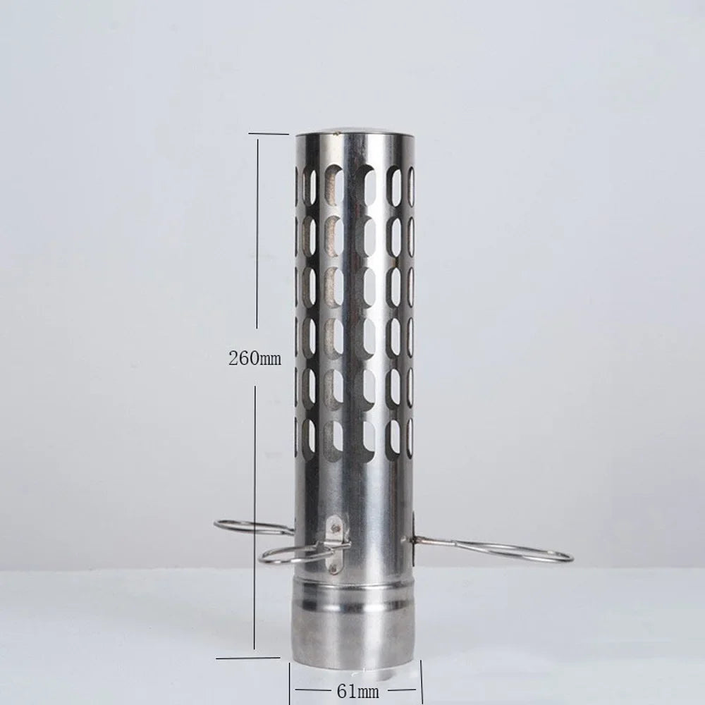moobody Stainless Steel Net Tube Camping Heating Stoves Chimney Accessory, Portable Tent Firewood Stove Chimney Bent and Straight Tube, for Camping