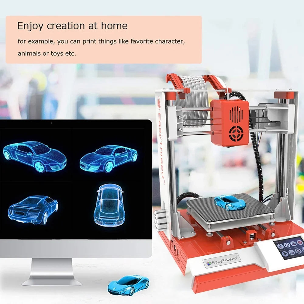 EasyThreed 3D printer,Print Size Removable K6 Plus 3d Printer 100x100x100mm/4x4x4inches Print With With Tf Size Removable With Removable With With Hine 100x100x100mm Print 3d-printer Siuke K6 Buzhi