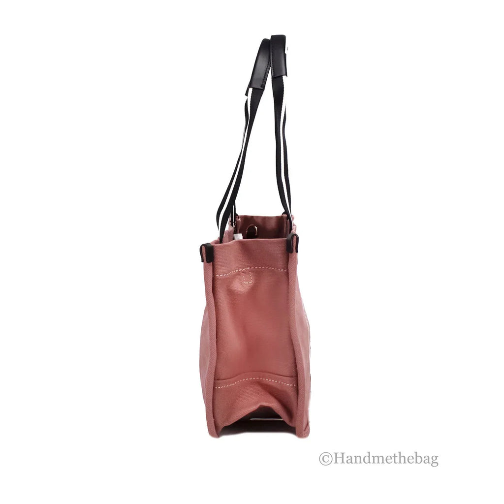 Marc Jacobs Medium Dusty Rose Canvas Fabric Shoulder Convertible Tote Purse Bag