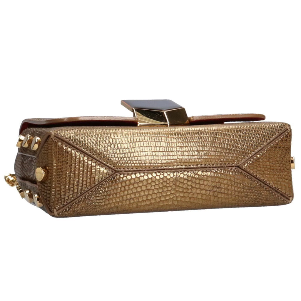 Pre-Owned Jimmy Choo Chain Shoulder Bag Leather Gold Women's (Fair)