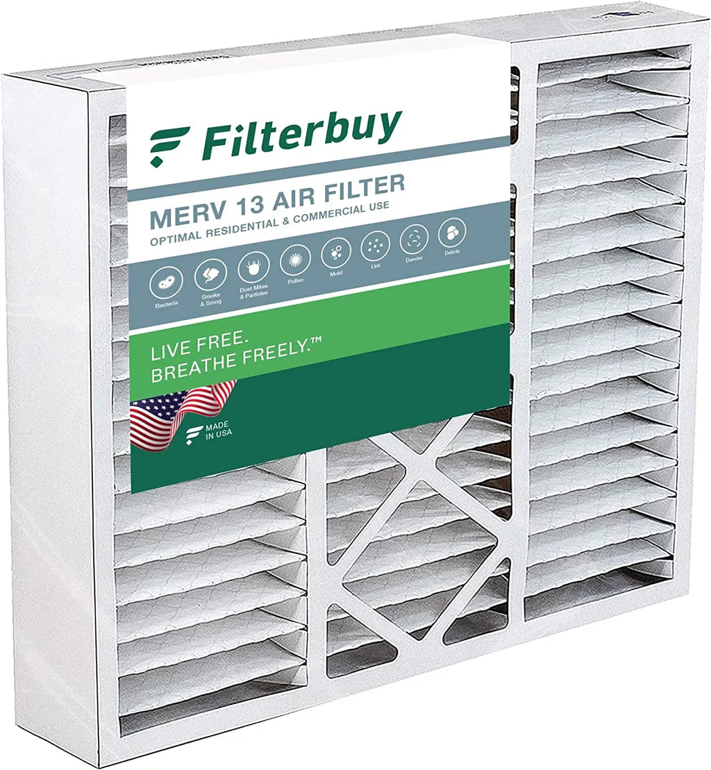 Filterbuy 16x20x5 MERV 13 Pleated HVAC AC Furnace Air Filters for Honeywell FC100A1003 (1-Pack)