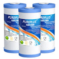 PUREPLUS 5 Micron 10 x 4.5 Whole House Sediment and Carbon Liquid Filter Cartridge Compatible with GE FXHTC GXWH40L GXWH35F GNWH38S Culligan RFC-BBSA WRC25HD PP10BB-CC Pentek RFC-BB 3Pack