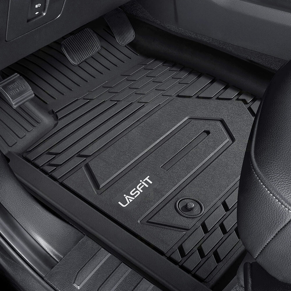 Lasfit Floor Mats for Chevrolet Silverado/GMC Sierra 1500 2019-2022 & 2500HD/3500HD 2020-2022 Crew Cab (Don't Fit Double Cab, Plastic Storage, Without Storage)