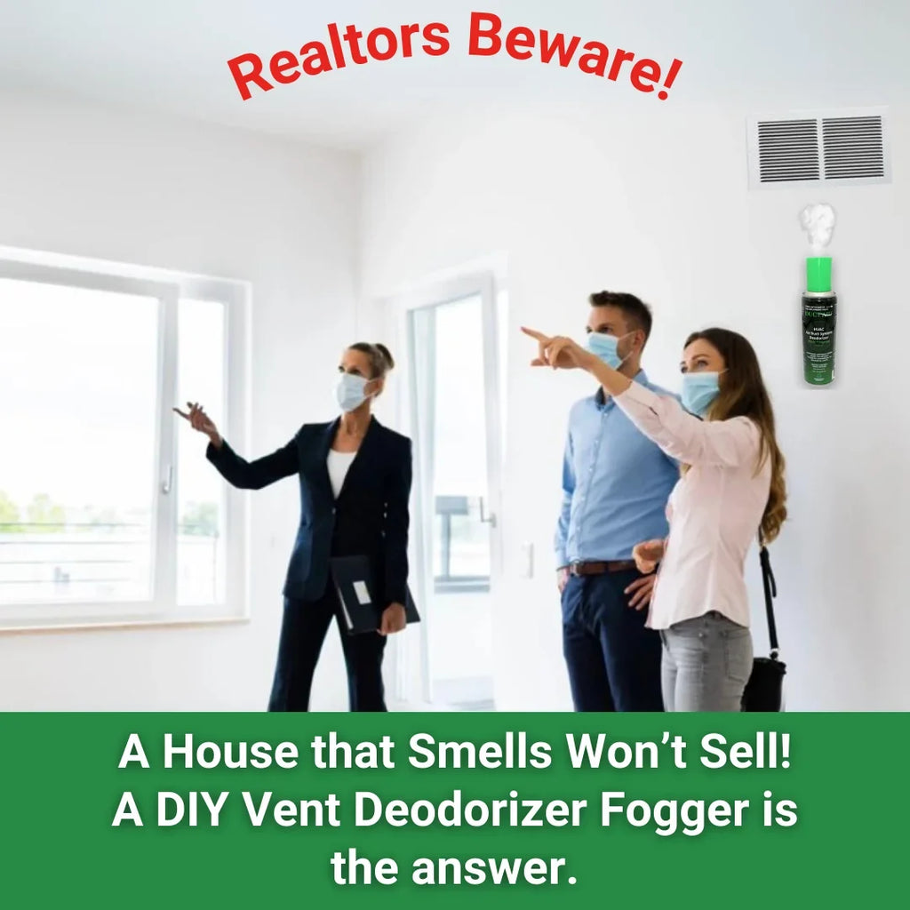 Duct Aid with Thymol Concentrate - HVAC Air Duct System Deodorizer and Mold Treatment Fogger with Multiple Uses. All Natural, Plant-Based - Pack of 4