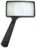 4" x 2" Rectangular 3x Magnifying Glass, Optically Ground Glass Lens