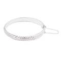 Dolce Giavonna Sterling Silver Crystal-Cut Bangle Bracelet