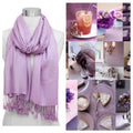 Set of 10 Pashmina Scarf Shawl, Bridesmaid Shawl, Bridal Wrap, Wedding Shawl (Light Purple)