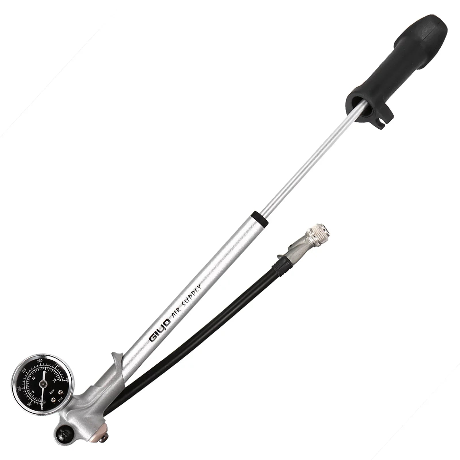 Arealer 300PSI Front Fork and Front Suspension Pump With Gauge High Pressure Pump with Lever Lock Schrader Valve Air Pump for MTB Mountain Bike