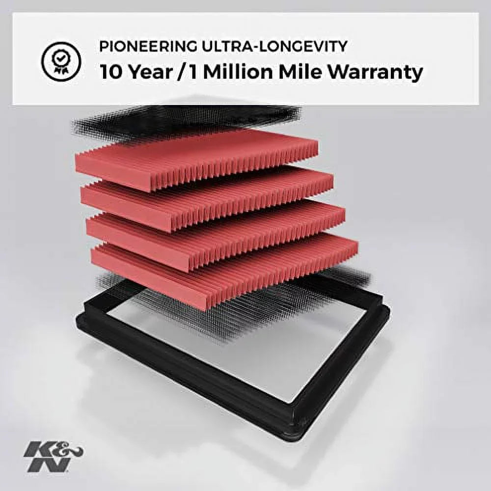 K&N Engine Air Filter: High Efficiency Premium, Washable, Replacement Filter: 2007-2019 Nissan/Infiniti/Suzuki/Fiat V6 (370Z, FairladyZ, Skyline 370 GT, QX50, Q40, Q60, G37, EX37), 33-2399