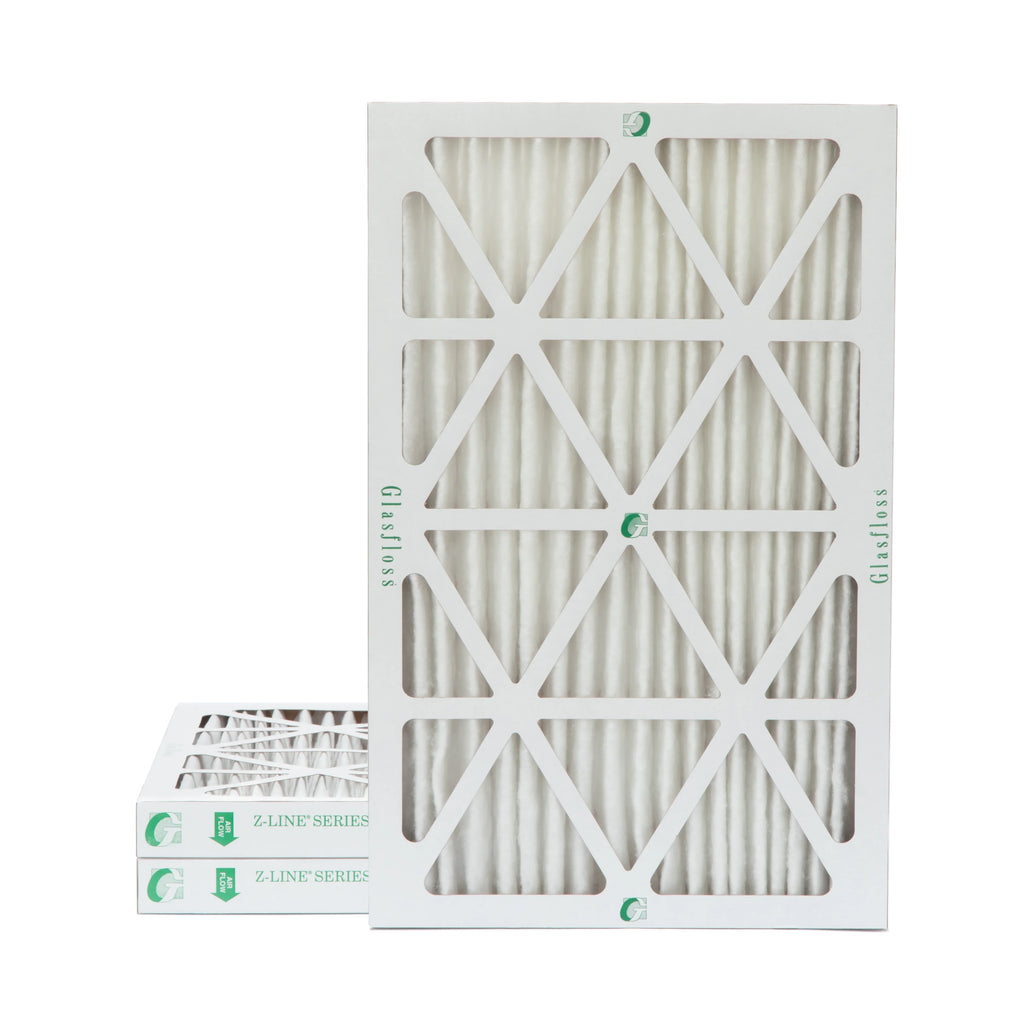 3 Pack of 16x25x2 MERV 13 Pleated 2" Inch Air Filters by Glasfloss. Actual Size: 15-1/2 x 24-1/2 x 1-3/4