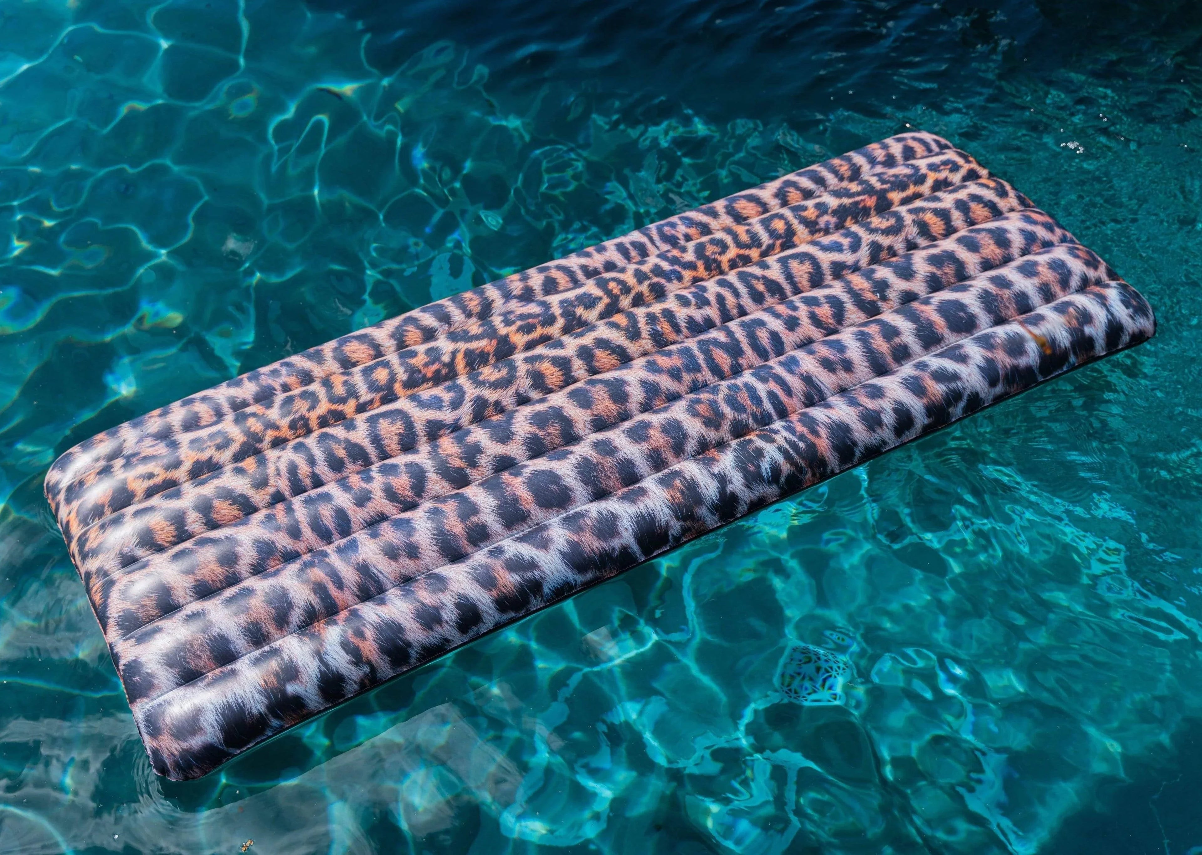 PoolCandy Safari Collection Brown Leopard Print Deluxe 74" Pool Raft
