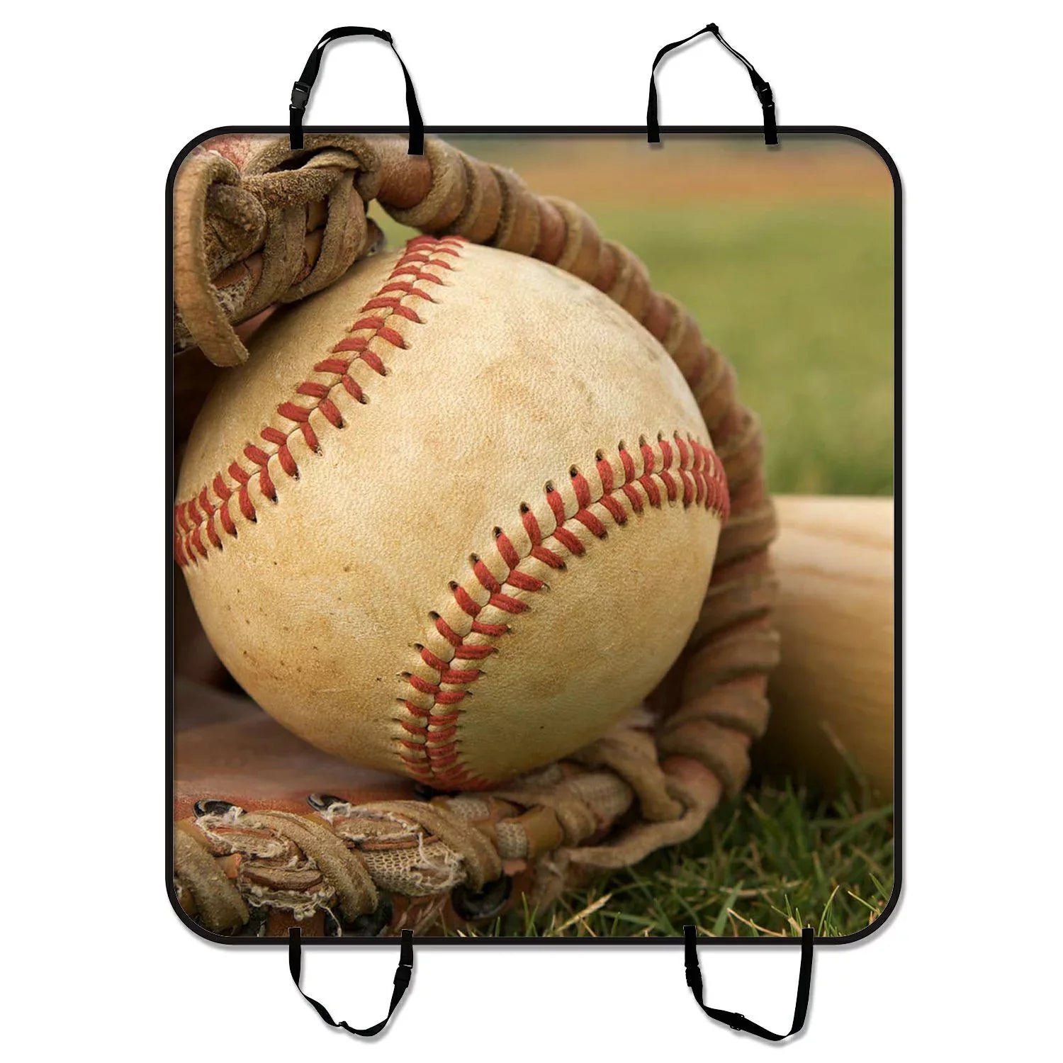 GCKG Vintage Baseball Mildrew Resistant Pet Car Seat Cover Dog Car Seat Mat Hammock Cargo Mat Trunk Mat For Cars Trucks and SUV 54x60 inches