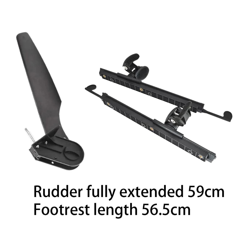 kesoto Kayak Rudder Kayak Foot Pegs Boat Tail Liquid Rudder with Foot Brace Pedals for Fishing Boat Canoeing Marine Accessories