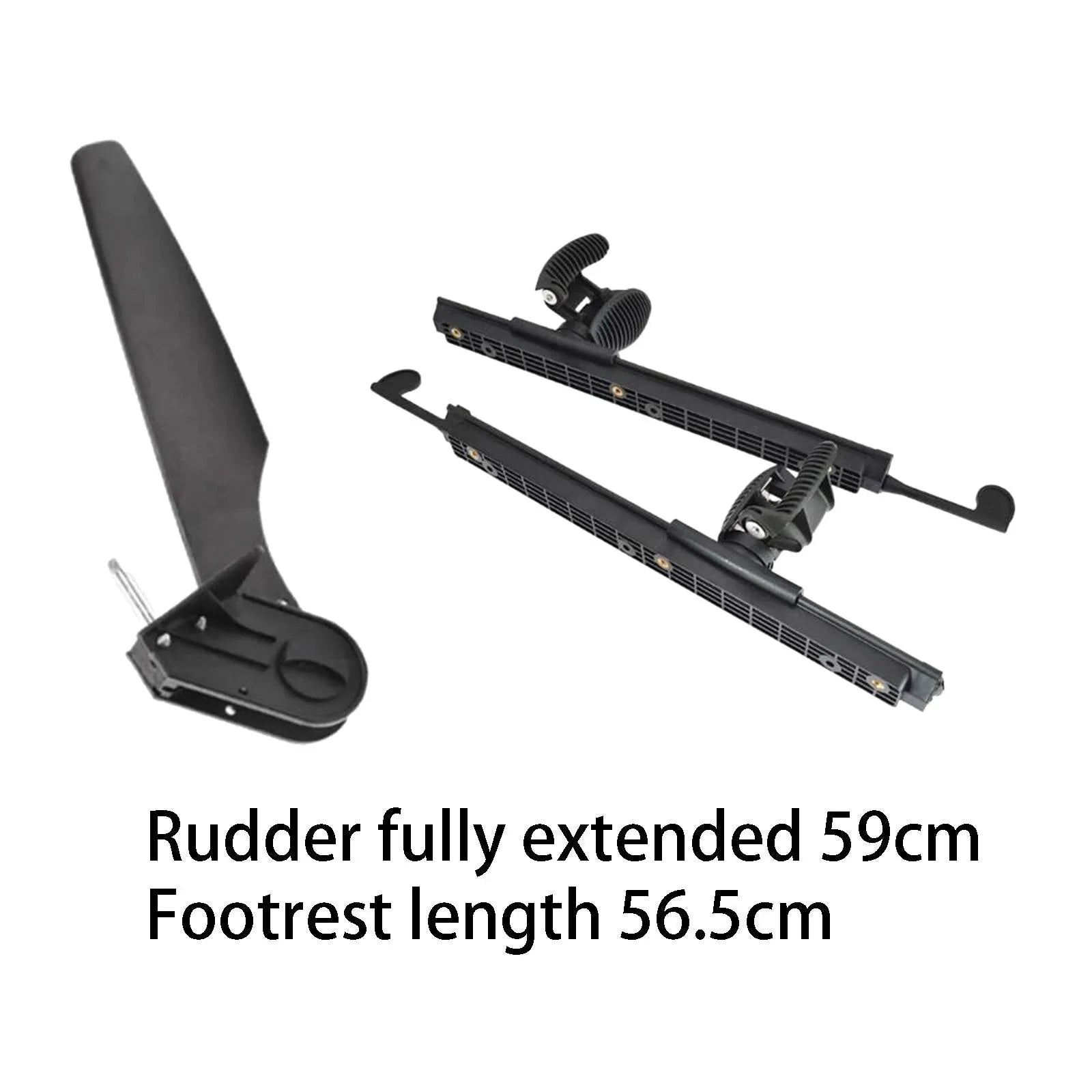 kesoto Kayak Rudder Kayak Foot Pegs Boat Tail Liquid Rudder with Foot Brace Pedals for Fishing Boat Canoeing Marine Accessories