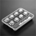 Whiskey Ice Cubes Stainless Steel Ice Cubes for Drinks Chilling Set of 4/6/8 with Box, Reusable Metal Whiskey Stones, Wine Chiller Rocks No Dilution Fluid Ice for Scotch, Vodka, Rum (Size : 8pcs