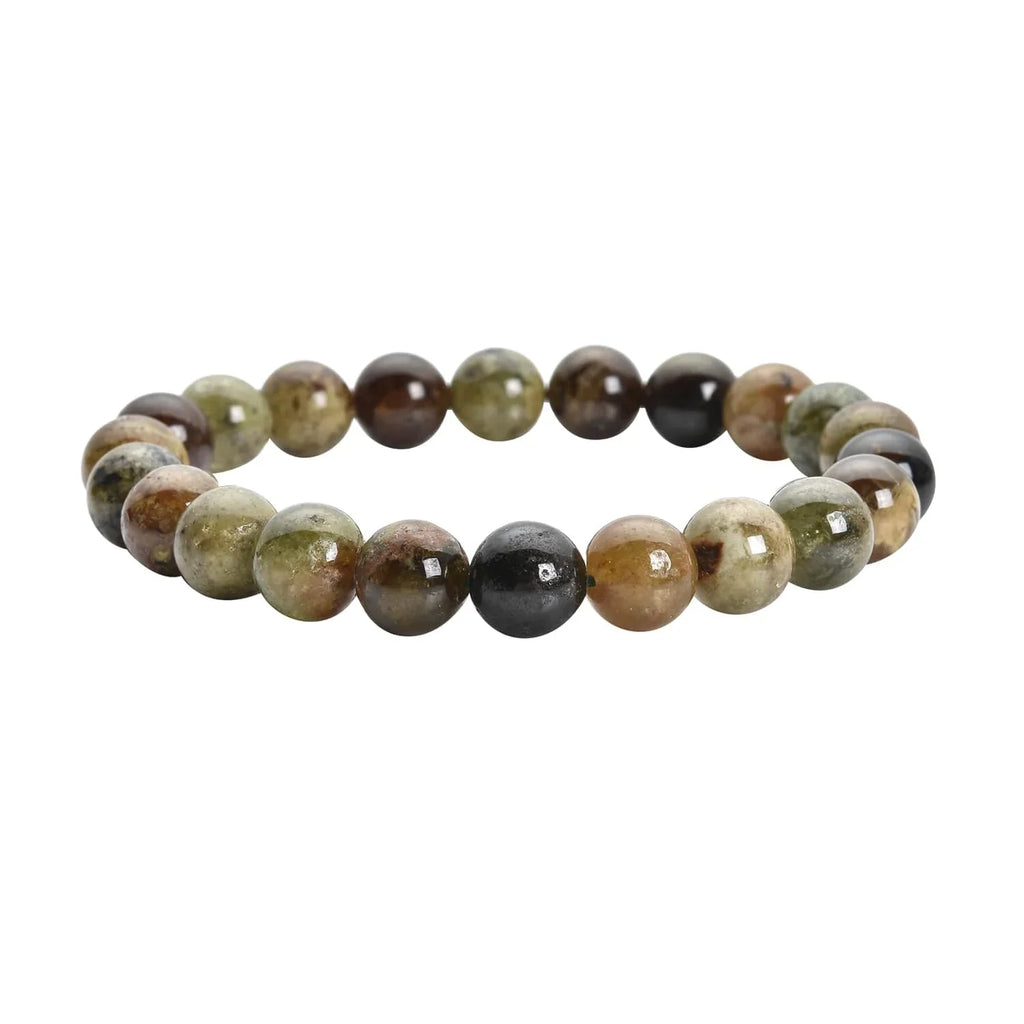 Shop LC Ct 155 Green Garnet 8-10mm Beaded Stretch Bracelet for Women Mothers Day Gifts for Mom