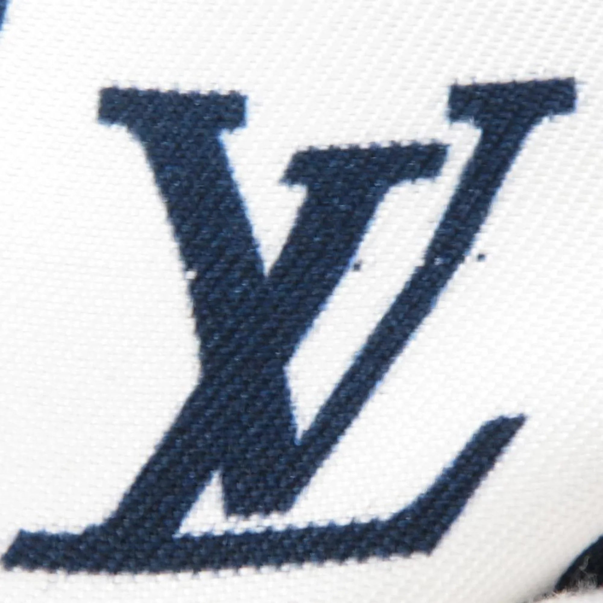 Pre-Owned LOUIS VUITTON Scarf Muffler Bandeau BB Graphic Monogram Blason Silk White/Navy/Beige Women's MP2658 (Good)