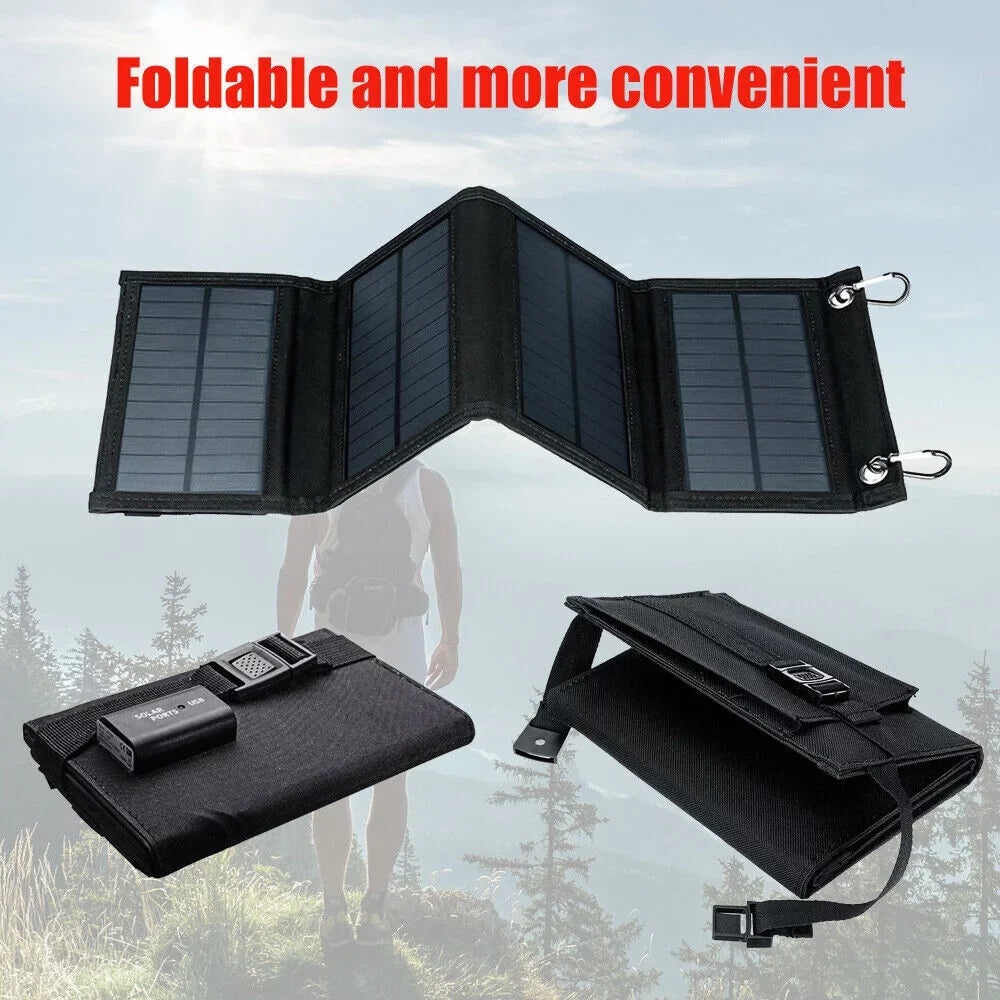 MDHAND 80W Solar Panel Foldable Suitable for Portable Power Station, iPhone, Ipad, Mobile pc USB Port, Suitable for Outdoor Camping Caravan RV Travel