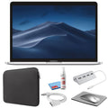 MacBook Pro 13-inch (i5 2.3GHz, 256GB SSD) (Mid 2018, MR9Q2LL/A) - Space Gray Bundle with Black Zipper Sleeve + Portable computer Starter Kit + Cleaning Kit (Refurbished)