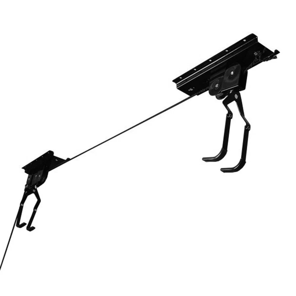 Tomfoto Hoist Garage Storage Bike Lift Pulley System with 60kg Bearing Overhead Bike Rack Heavy Duty Ceiling Hanger