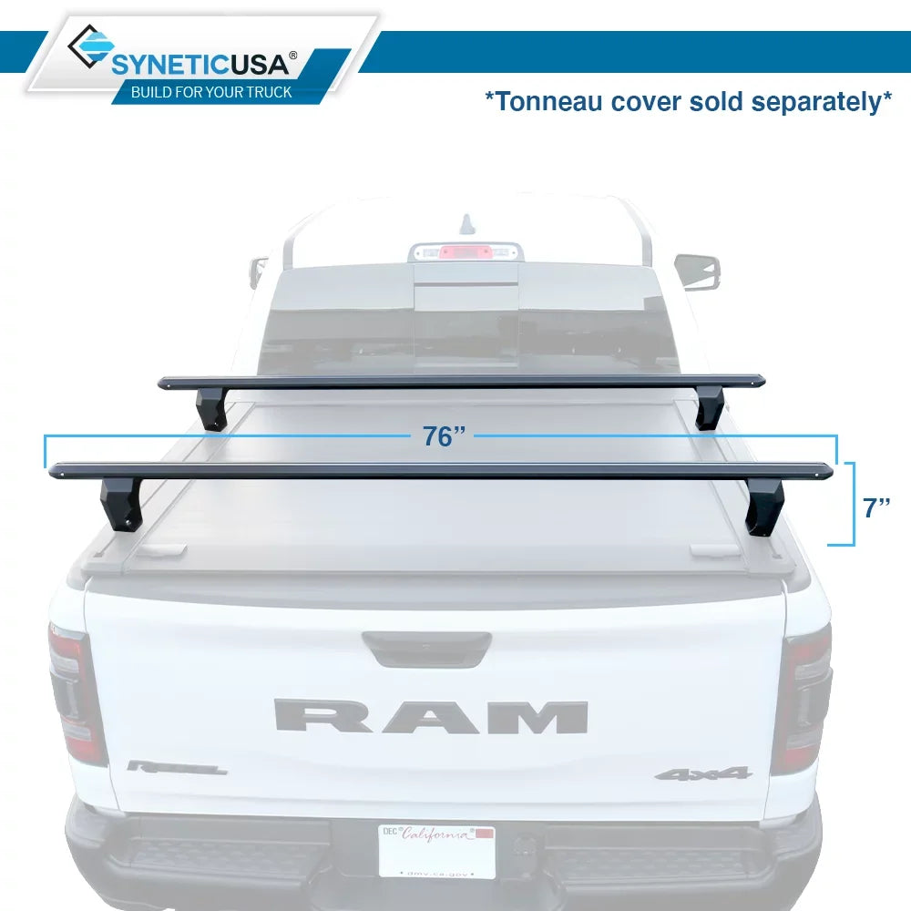 Syneticusa HD Adjustable Crossbar Truck Bed Towers Heavy Duty Cargo Rack Compatible with F150 Ram Silverado Tundra Titan
