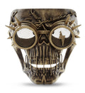 Attitude Studio Steampunk Wired Skeleton Full Face Mask Goggles Costume - Gold