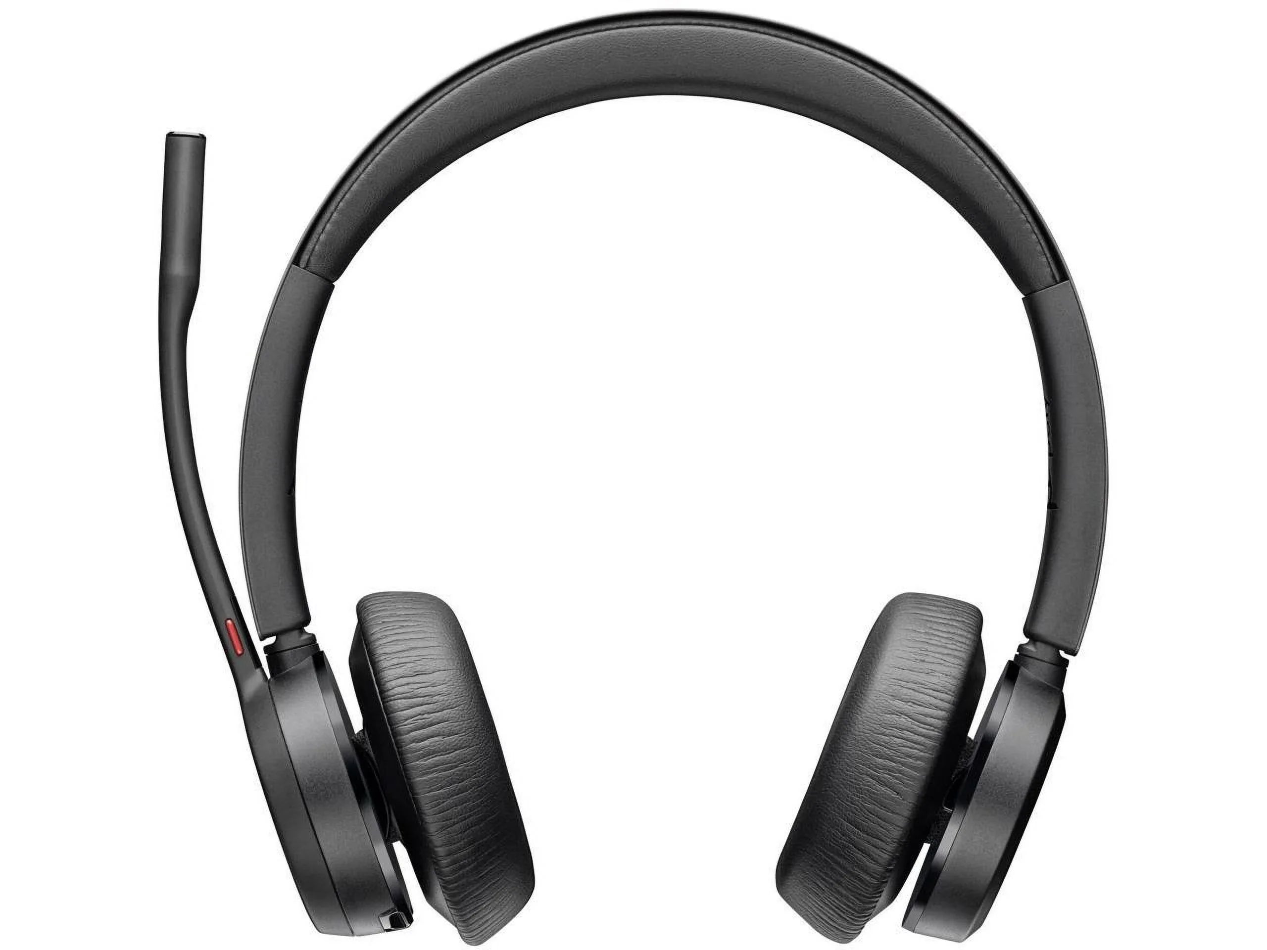 Poly Voyager 4320 USB-A Headset - Siri, Google Assistant - Stereo, Mono - USB Type A, USB Type C - Wireless - Bluetooth - 300 ft - 20 Hz - 20 kHz - On-ear - Binaural - Ear-cup - 4.92 ft Cable - Ele...