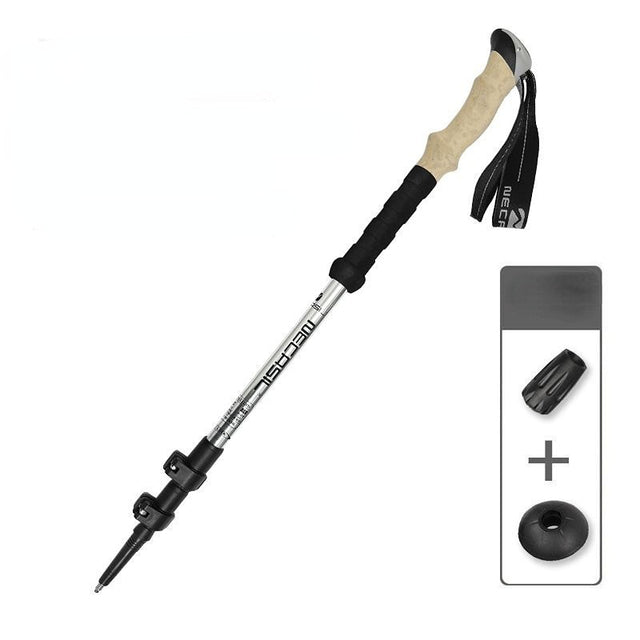 135cm aluminum outdoor hiking anti shock walking sticks telescopic trekking climbing poles ultralight walking canes
