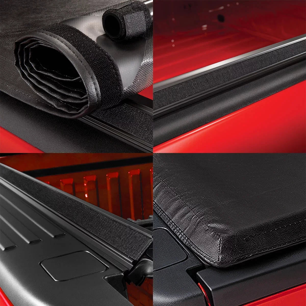 Auto Drive Soft Roll up Truck Bed Tonneau Cover Fits 05-21 Nissan Frontier 6ft 1in. Bed