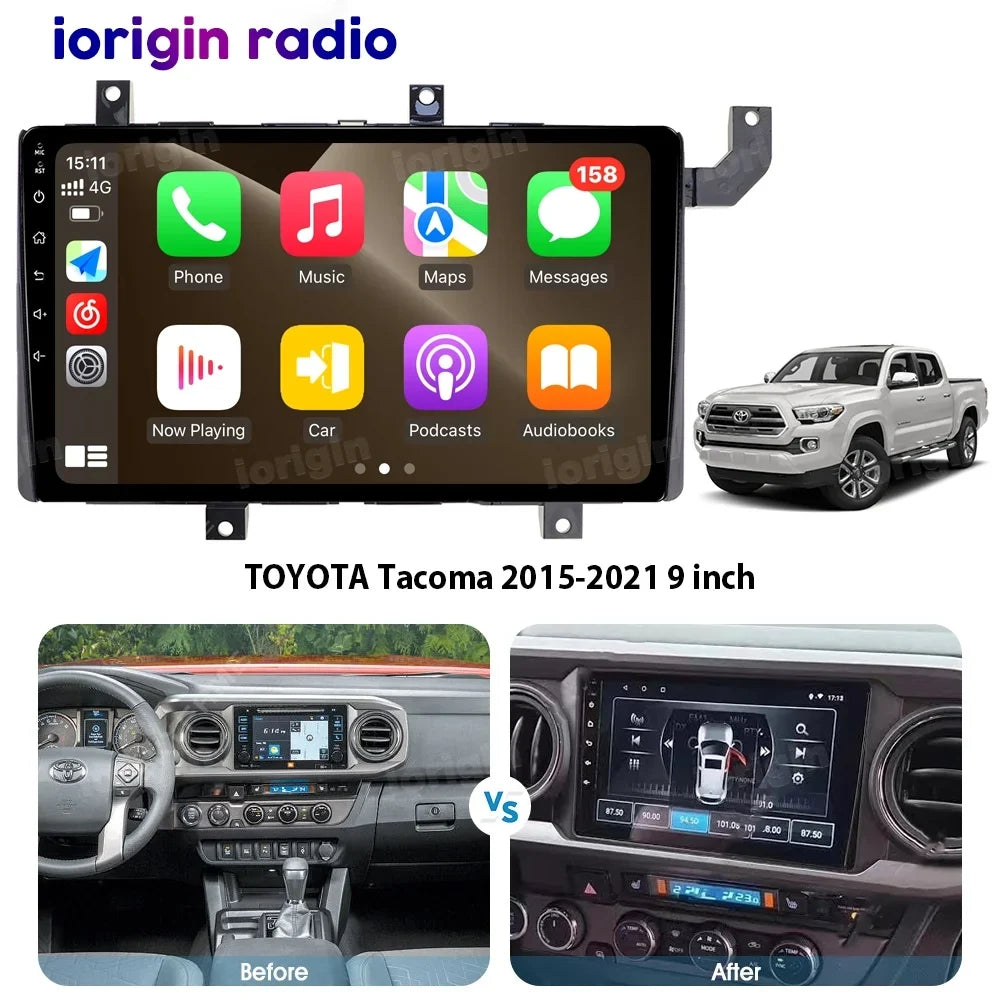 For Toyota Tacoma N300 2016-21 Head Unit Android 13 Radio 4+32GB with Carplay GPS Bluetooth Backup Camera