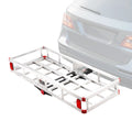 BENTISM Hitch Mount Cargo Carrier 47 x 20 x 6 in 500lb Aluminum Corrosion-Resistant Fits 2" Receiver Cargo Basket for SUVs Sedans Vehicles