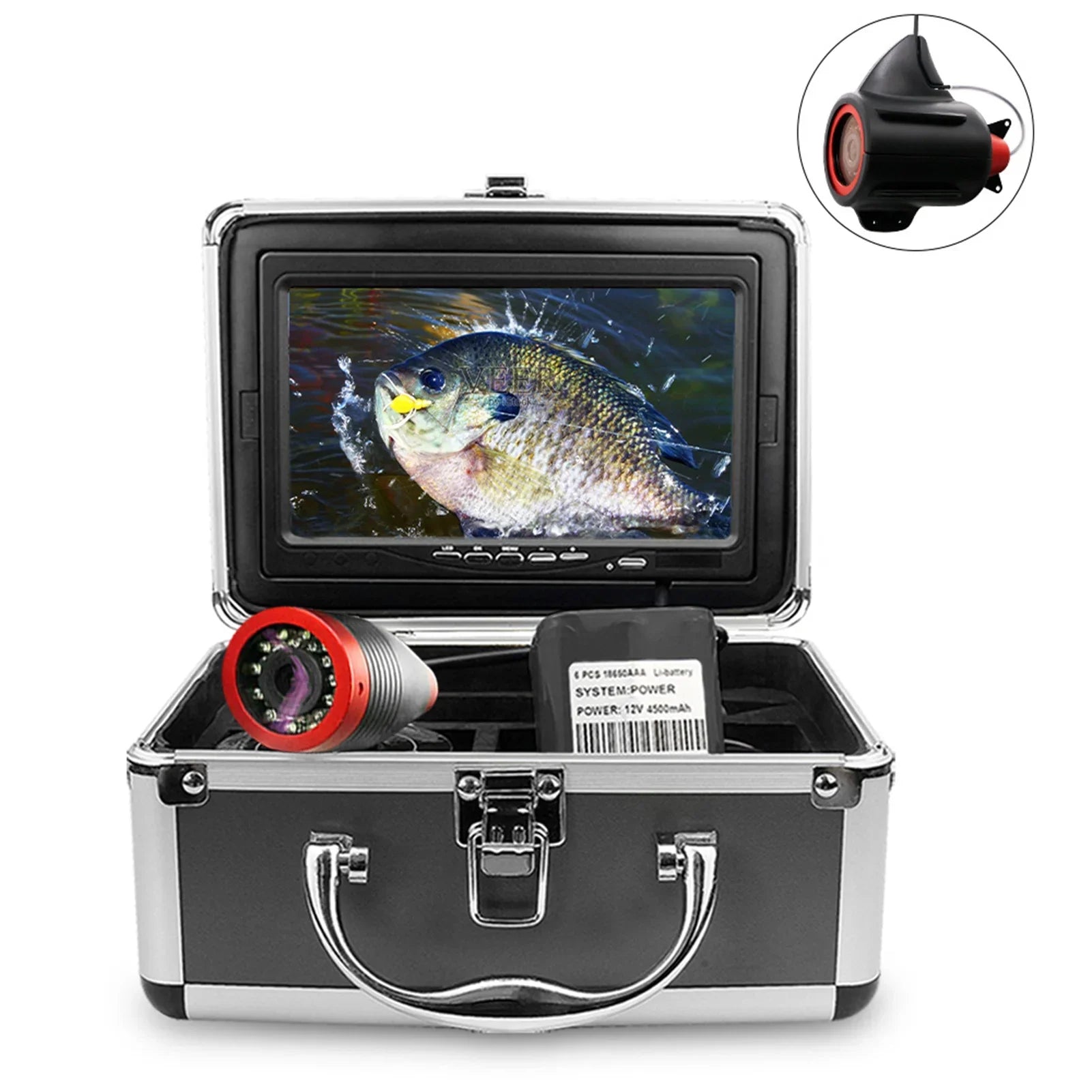 Erchang 7 Inch DVR Liquid Fishing Camera Portable Video Fish Finder for Lake Sea Fishing