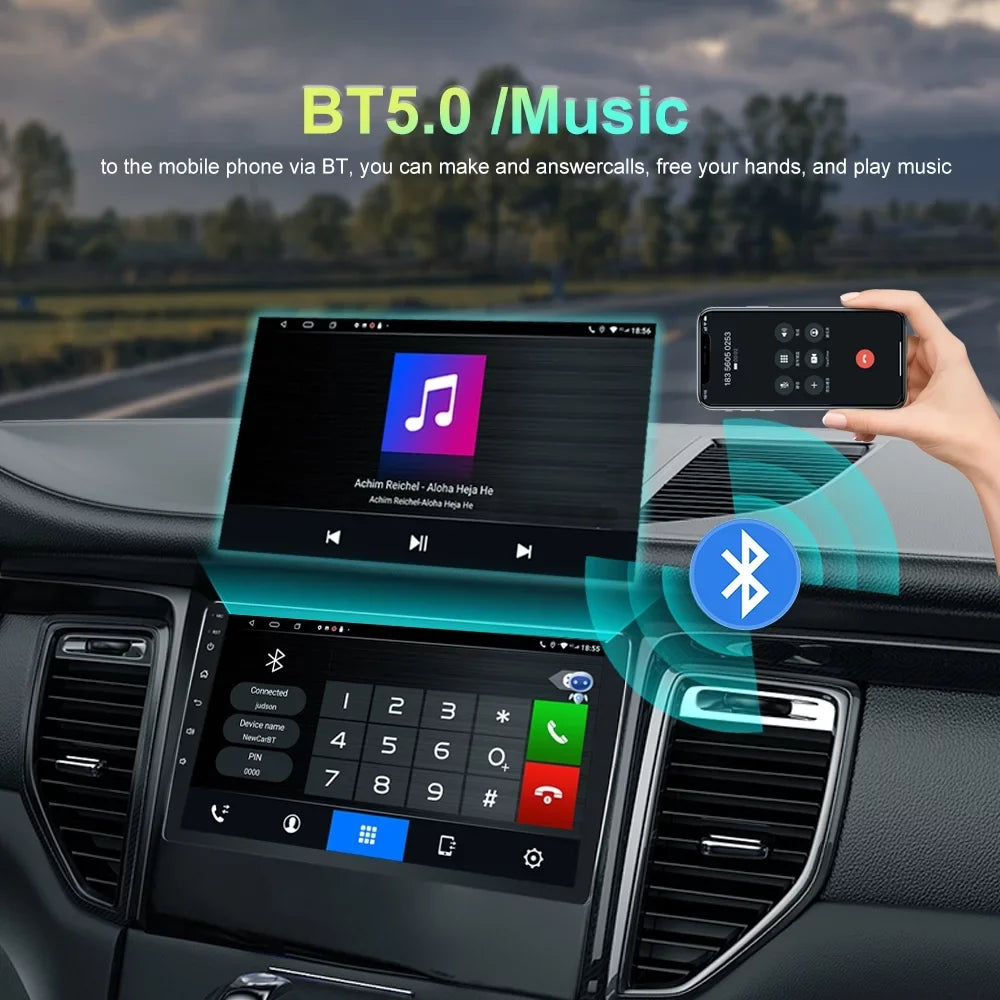 For Toyota Tacoma N300 2016-21 Head Unit Android 13 Radio 4+32GB with Carplay GPS Bluetooth Backup Camera