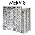 24x24x2 MERV 8 Pleated Air Filter 6PK | 23.375x23.375x1.75 - Actual Size