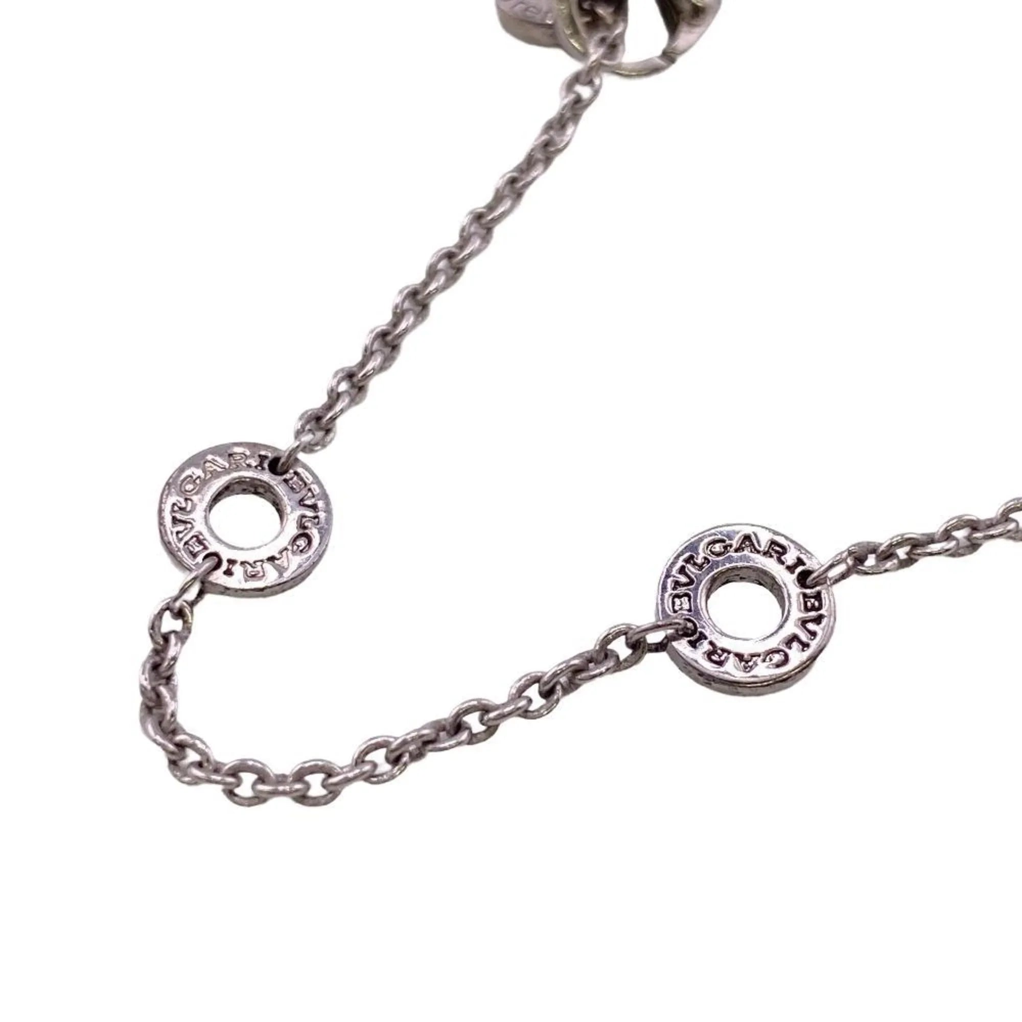 Pre-Owned BVLGARI B. Zero One 925 Save the Children Charity Necklace Black Men's Women's Z0005229 (Fair)