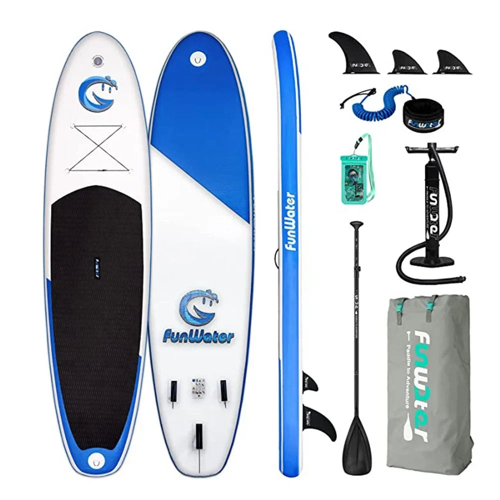 Inflatable Stand-Up Paddle Board - 335 X 82 X 15 Cm, Max Load Bearing of 150KG - Complete Accessories, Adjustable Paddle and Pump, Travel Backpack