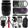 Olympus M.Zuiko Digital ED 75-300mm f/4.8-6.7 II Lens+ 7 Piece Filter & More - 64GB Accessory Kit