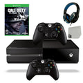 Xbox One Original 500GB Gaming Console Black Headset 2 Controller Included With Call of Duty Ghosts Game BOLT AXTION Bundle Like New