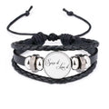 Famous Poetry Quote Seize It Live It Bracelet Braided Leather Woven Rope Wristband