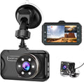 Dash Cam Front and Rear Dual Dash Cam 3 inch Dashboard Camera Full HD 170° Wide Angle Backup Camera with Night Vision WDR G-Sensor Parking Monitor Loop Recording Motion Detection