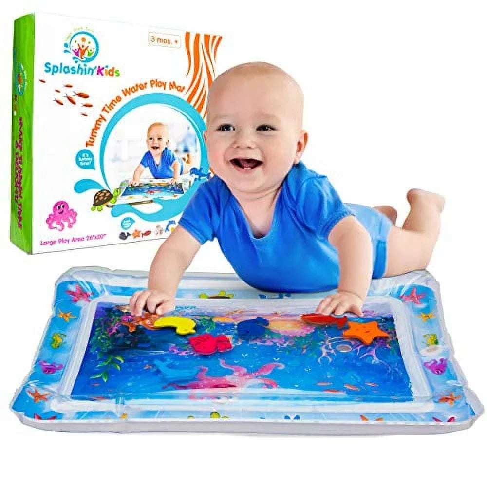 Splashin'kids Inflatable Tummy time Premium Fluid mat Infants and Toddlers is The Perfect Fun time Play Activity Center Your Baby's Stimulation Growth