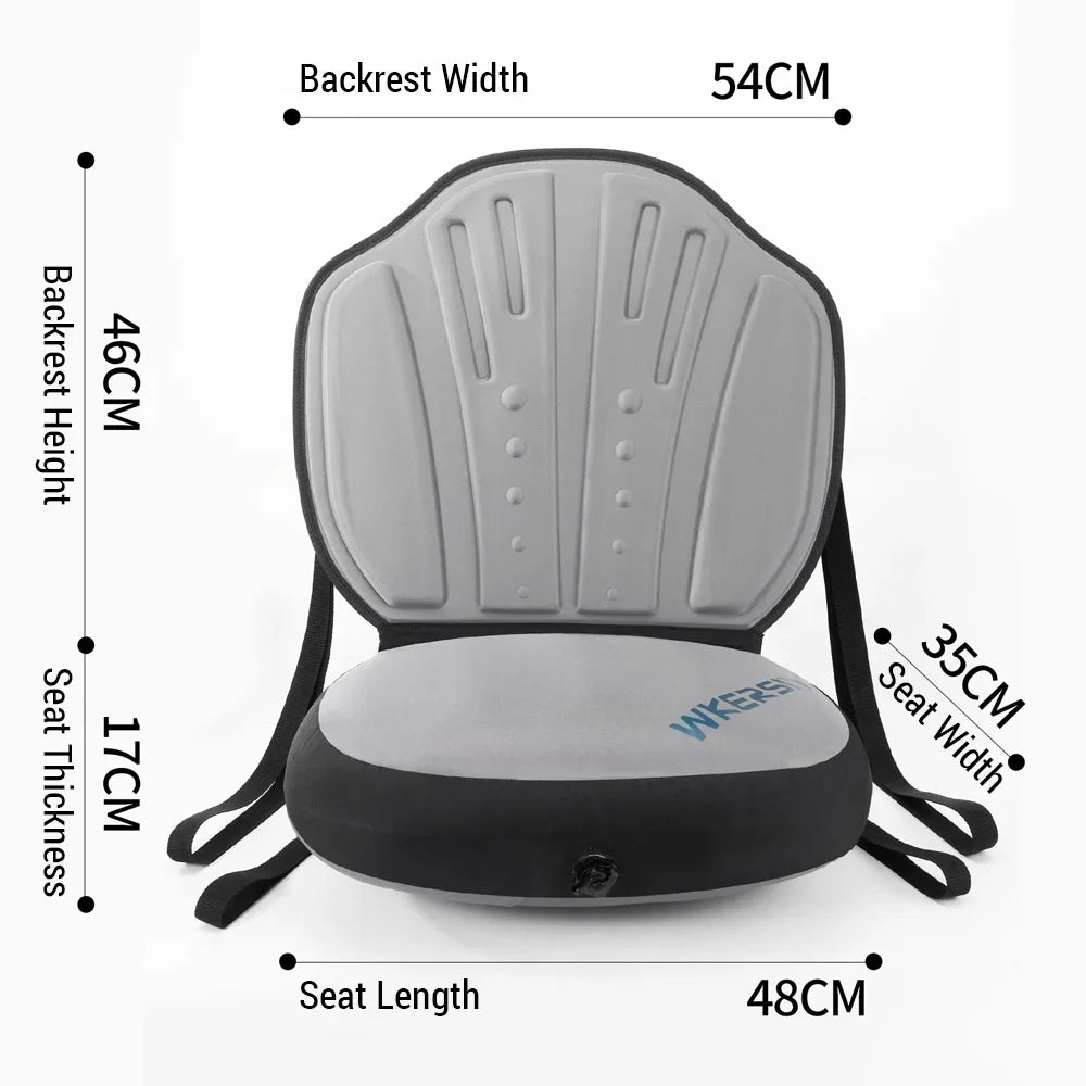 WKERSIY Detachable Kayak Seat with Back Support Inflatable Paddle Board Adjustable Seat Comfortable Kayaking Accessory
