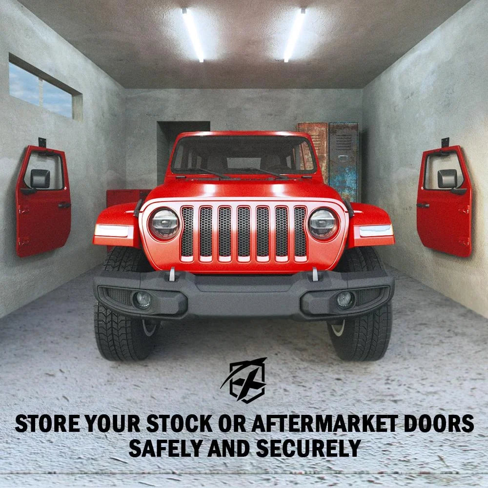 Xprite Wall Mount Storage Hanger for 1956-2020 Jeep Wrangler CJ YJ TJ LJ JK JL JT
