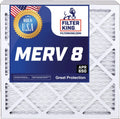 Filter King 15.5x35.5x1a Air Filter | 3-PACK | MERV 8 HVAC Pleated A/C Furnace Filters | MADE IN USA | Actual Size: 15.5 x 35.5 x .75"