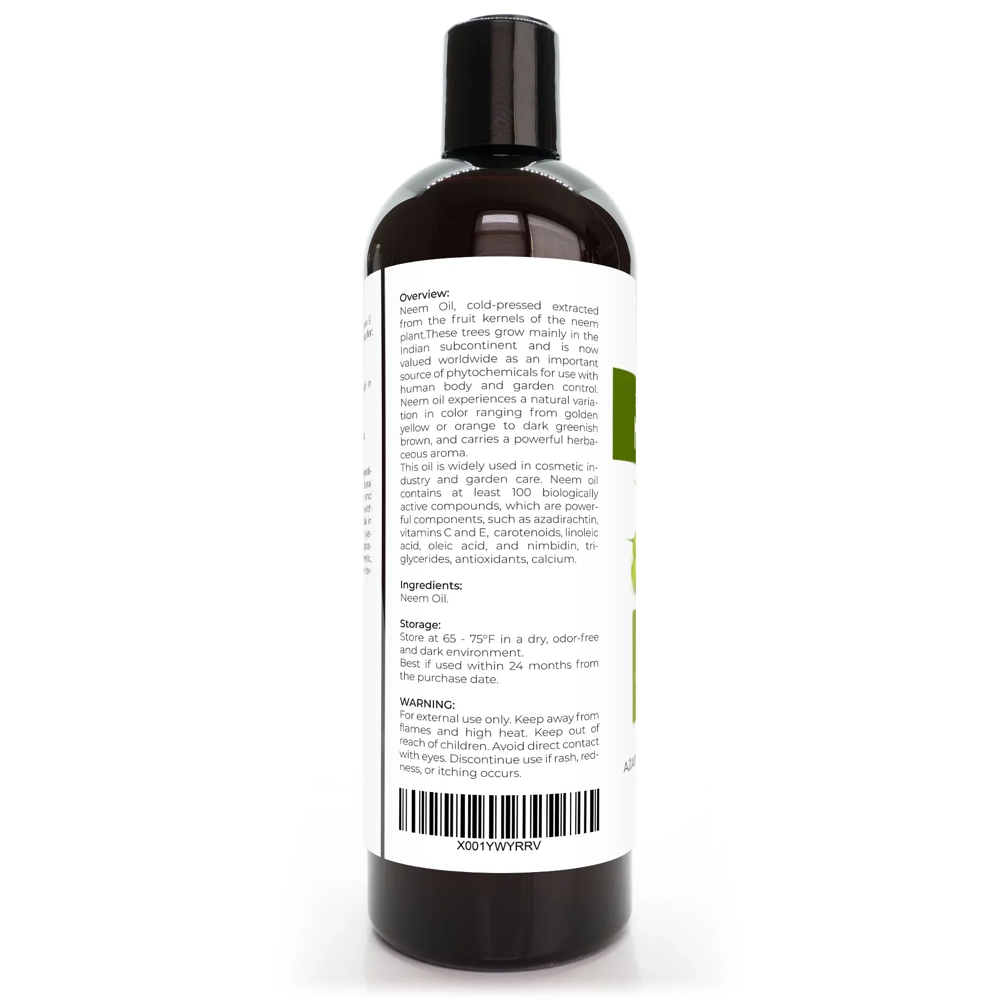 Velona Neem Oil USDA Certified Organic - 24 oz | 100% Pure and Natural Carrier Oil | Virgin, Unrefined, Cold Pressed | Hair, Body and Skin Care | Use Today - Enjoy Results