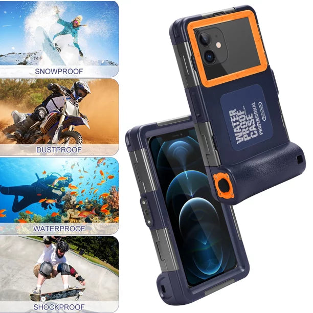 UrbanX Professional [15m/50ft] Swimming Diving Surfing Snorkeling Photo Video Liquid Protective Case Liquid Housing for P66 And all Phones Up to 6.9 Inch LCD with Lanyard