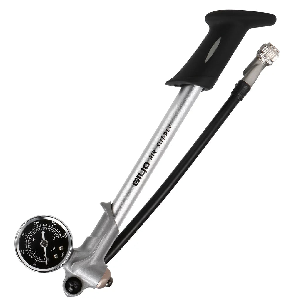 Arealer 300PSI Front Fork and Front Suspension Pump With Gauge High Pressure Pump with Lever Lock Schrader Valve Air Pump for MTB Mountain Bike